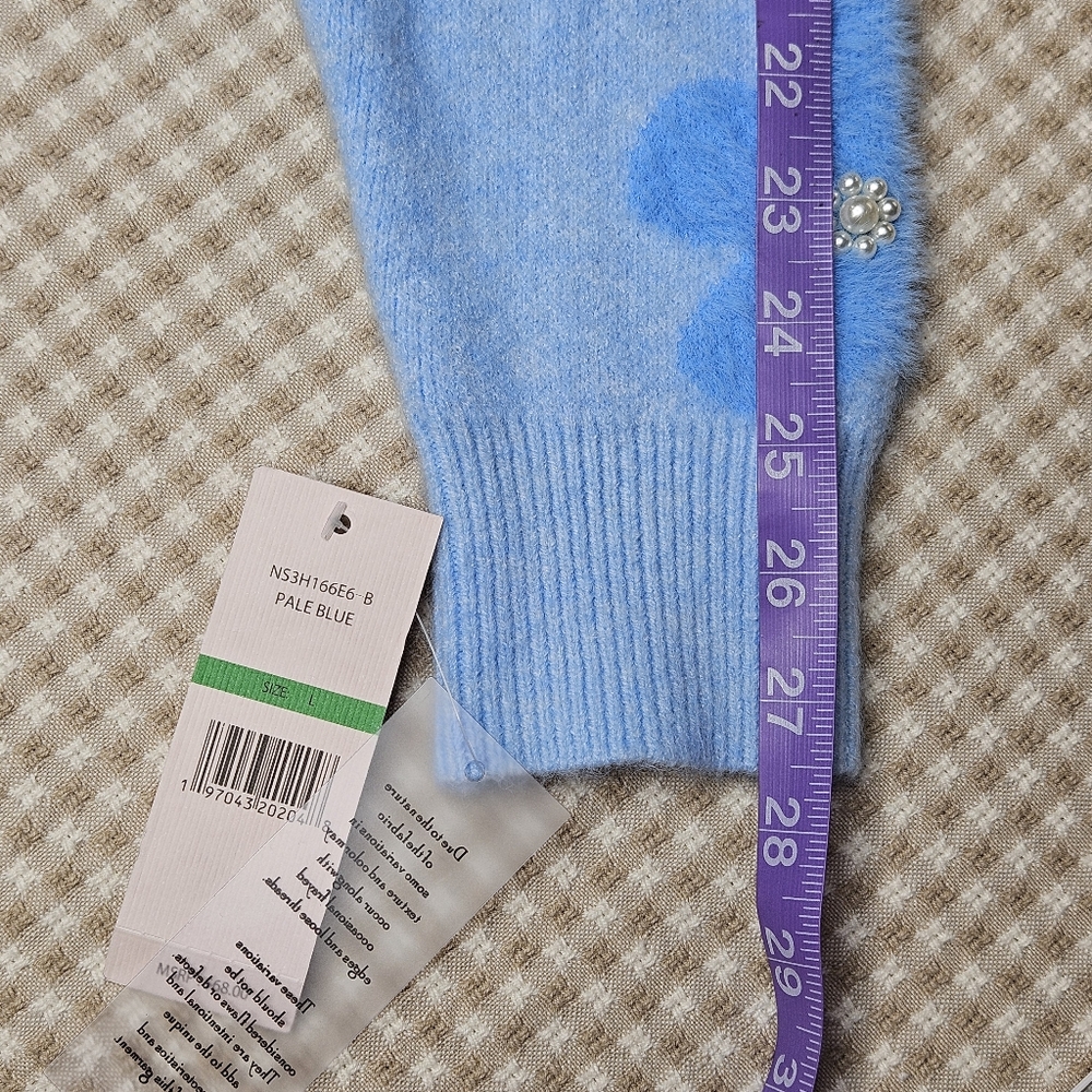 Nanette Lepore Blue Floral Sweater - Picture 10 of 11
